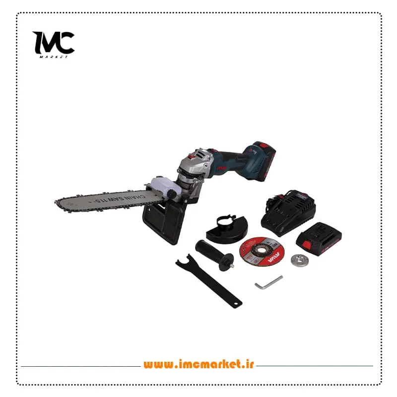 مینی فرز + اره زنجیری شارژی براشلس ۲۰ ولت آروا مدل ۵۸۸۱