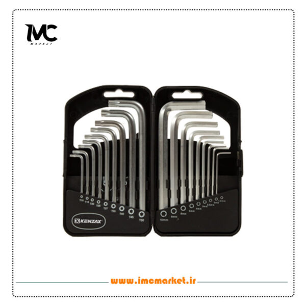 ست 18 پارچه آلن بلند کروم وانادیوم کنزاکس مدل KLK-218